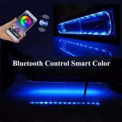 Faixa LED tricolor com tampa transparente para Xiaomi M365, 1S e Essential