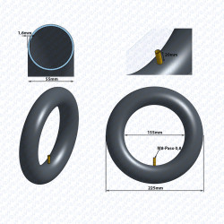 Câmara de ar tubular 10×2.125 Eroda