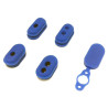 Conjunto completo de tampões de silicone para Xiaomi M365, 1S, Essential, Pro e Pro2 – Cor: Azul