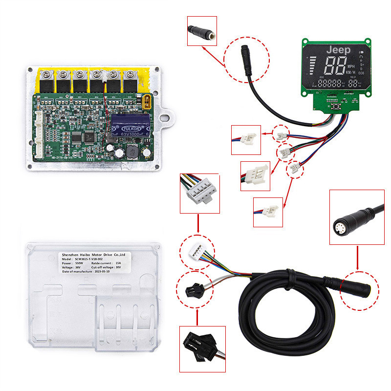 Kit controlador + tela 36V 550W para Jeep