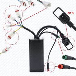 Kit controlador + tela 48V 1200W para Ducati (Conector C18)