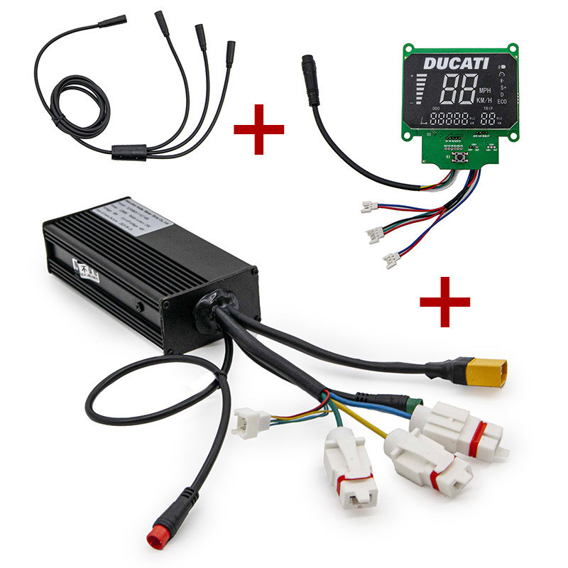 Kit controlador + tela 48V 1200W para Ducati (Conector XT90)