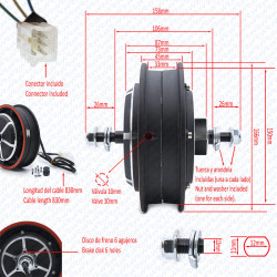 Motor sem bucha 48V 800W