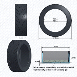 Pneu sem câmara 60/70-6.5 COM GEL ANTI-FURO Eroda