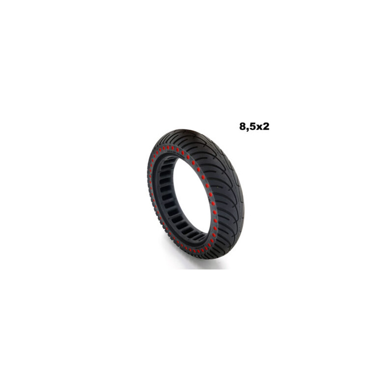 Roda sólida ultra leve 8,5 × 2- Pontos vermelhos