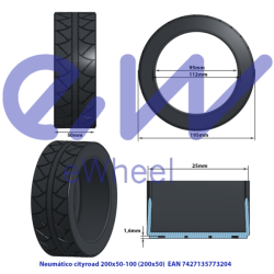 Pneu 200×50 (para aro de 4 polegadas)