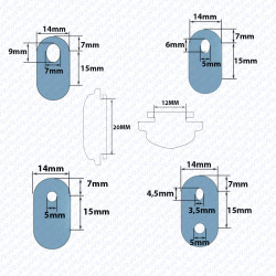 Conjunto de plugues externos de silicone para as séries Ninebot F e D