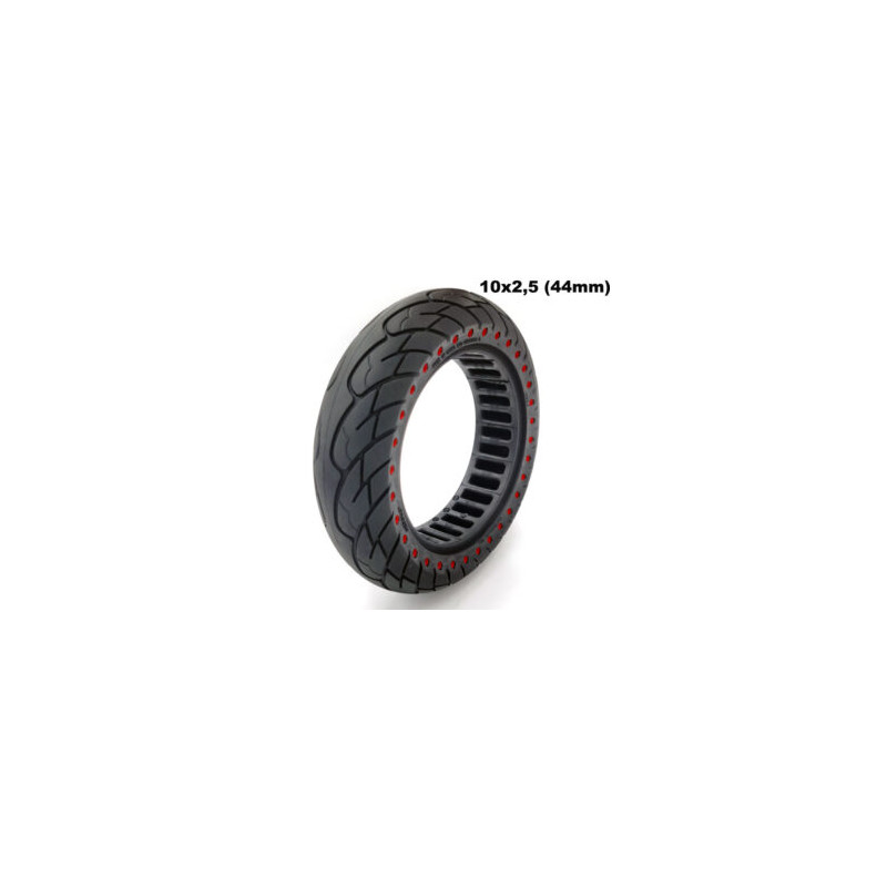 Roda sólida ultra-leve 10 × 2,5 - pontos vermelhos (aros de 44 mm)